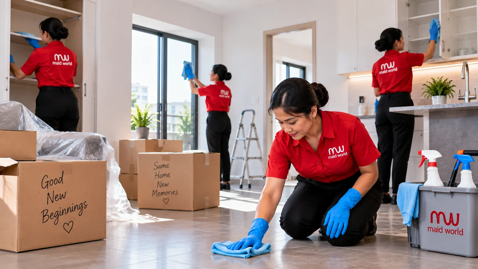 Moving in or moving out cleaning service