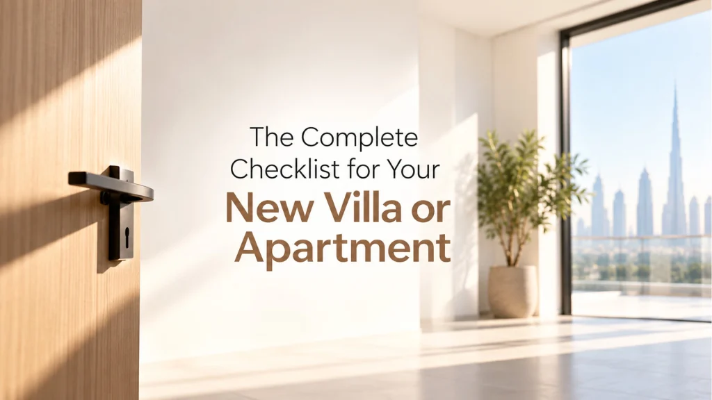 The-Complete-Checklist for Your New Villa or Apartment