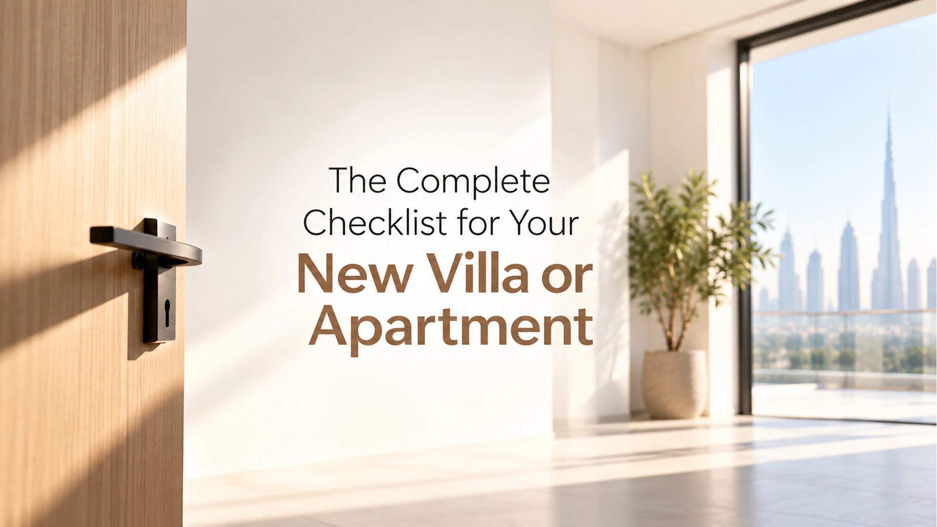 The-Complete-Checklist for Your New Villa or Apartment